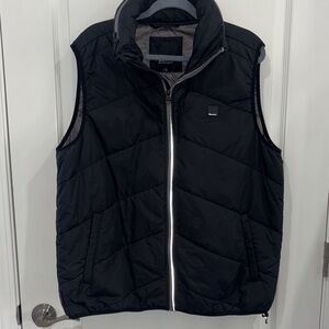Bench Black Insulated Puffer Vest with Hidden Hood | Size XL